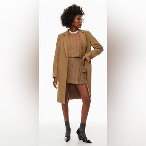 Aritzia Babaton Virgin Wool Women's Tan Trench Coat